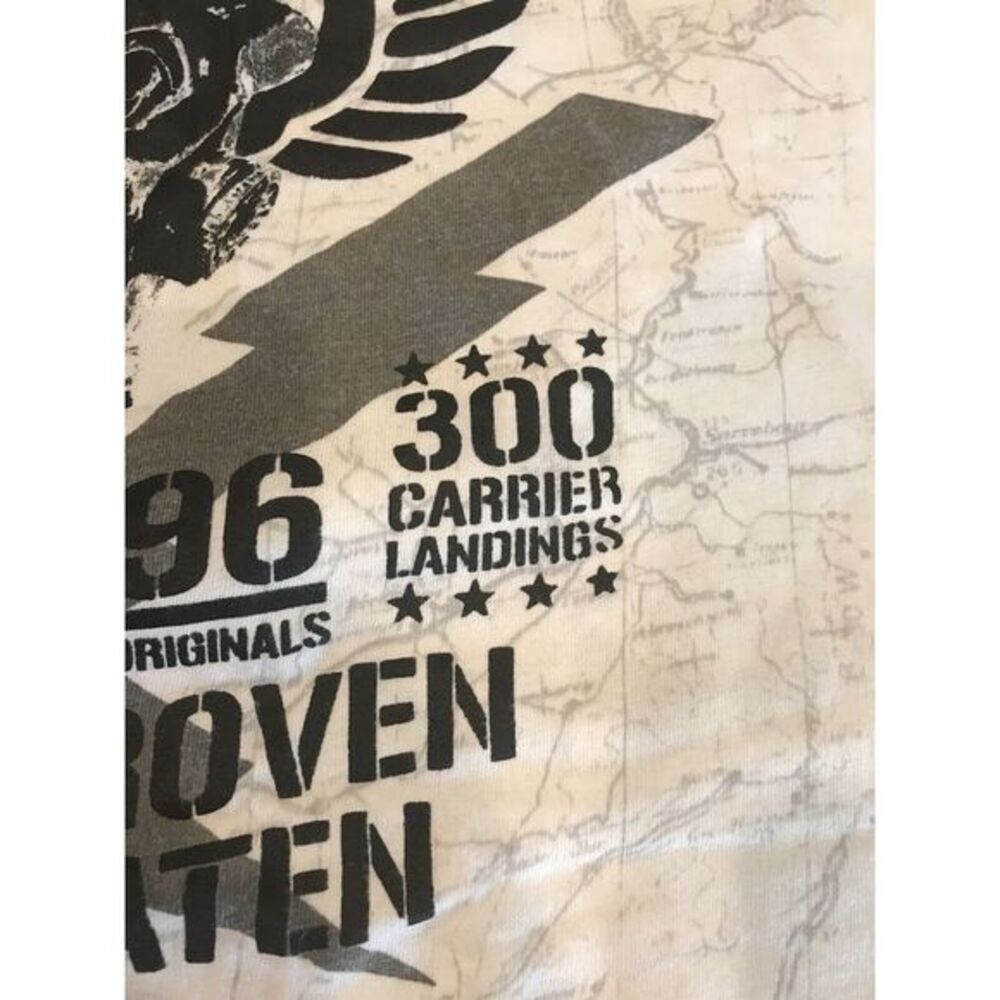 Strike Fighter Combat Proven Never Beaten T-shirt 4x Vintage!! Velvet Print - Picture 6 of 11